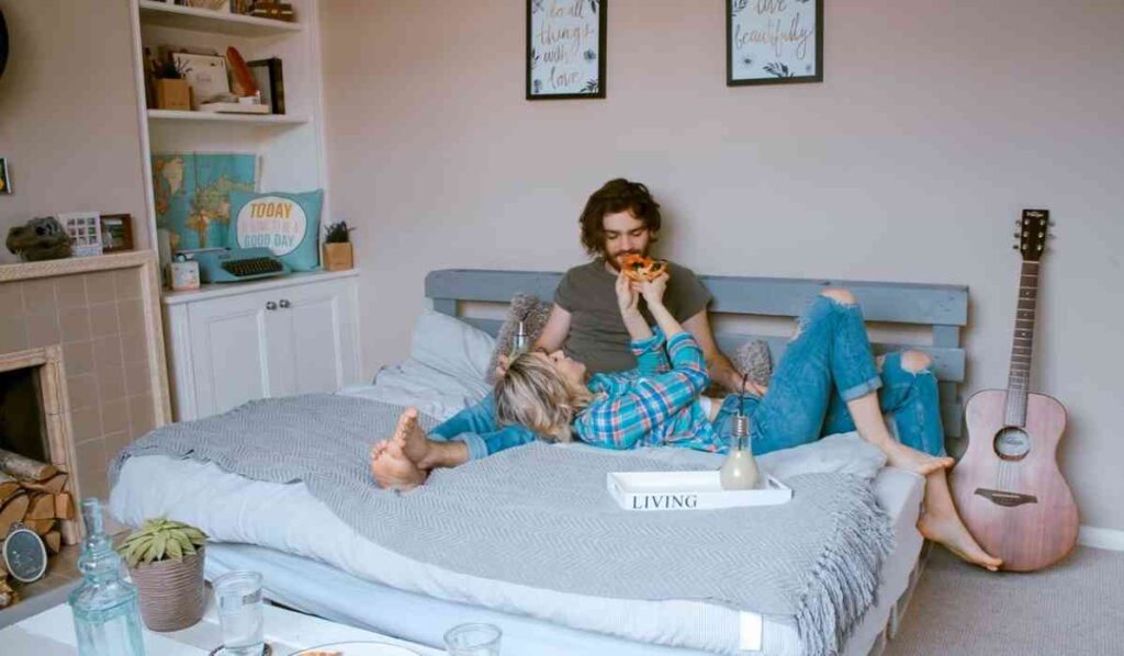 entj man hanging out with a woman in bed