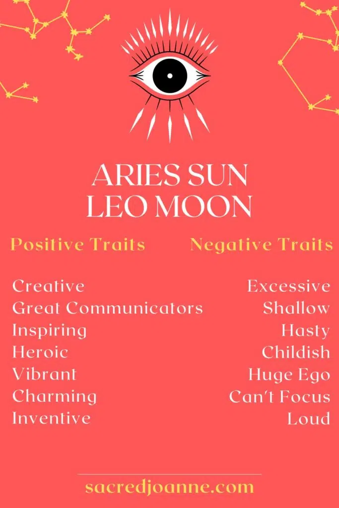 aries sun leo moon traits
