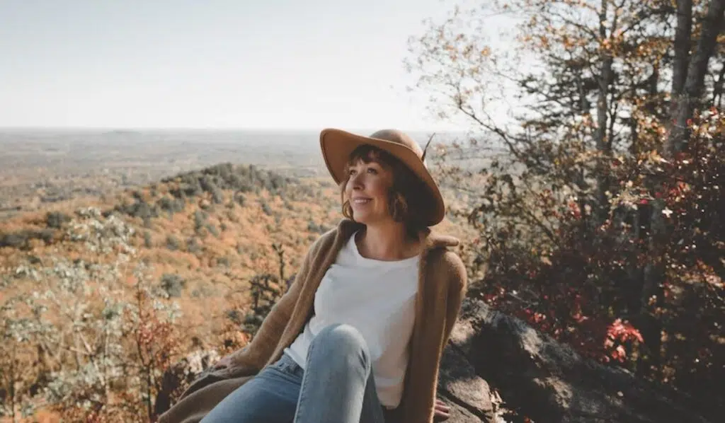 cancer sun sagittarius moon woman in nature