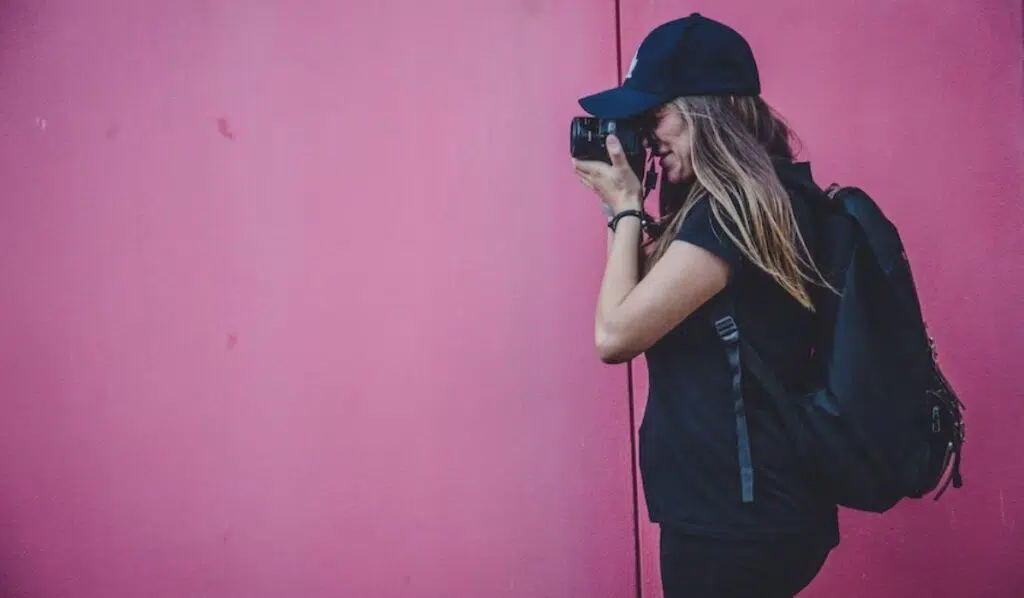 gemini sun taurus moon woman taking a picture