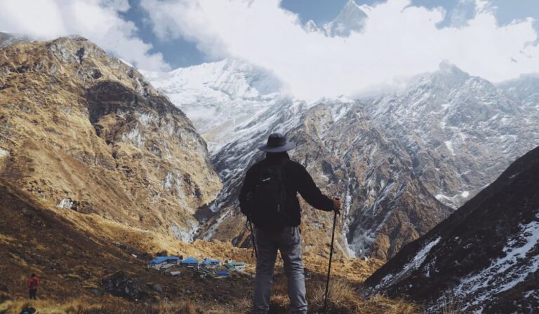 independent man in the mountains