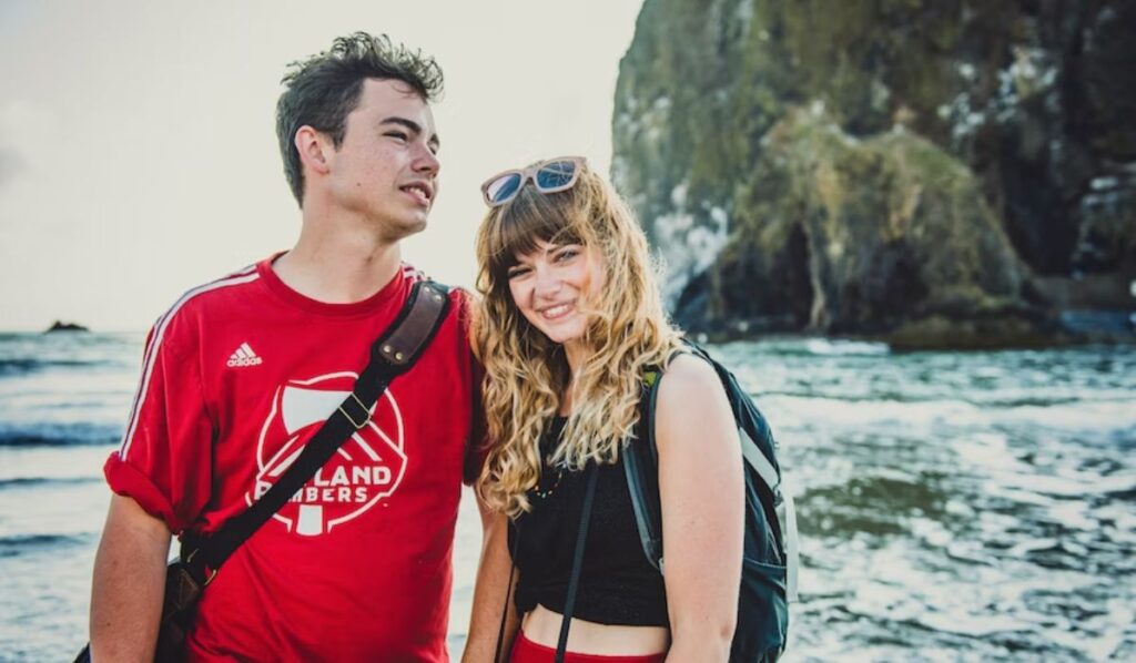 north node conjunct chiron couple on the beach