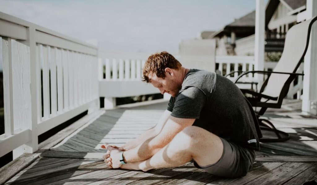 scorpio man doing yoga