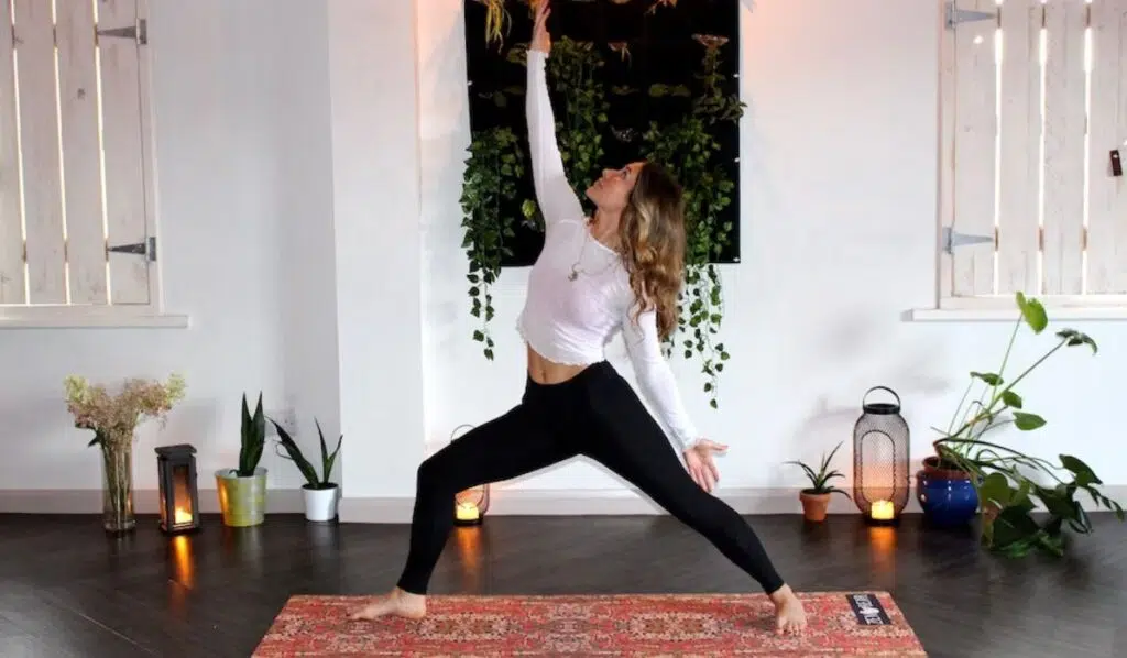 virgo woman doing yoga poses