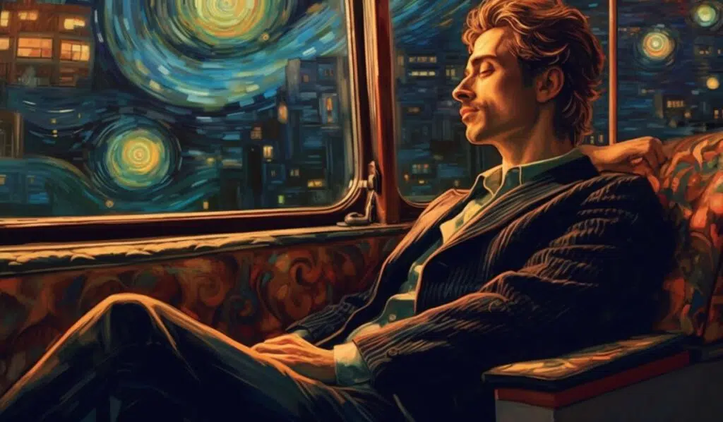 entp aries man van gogh style illustration