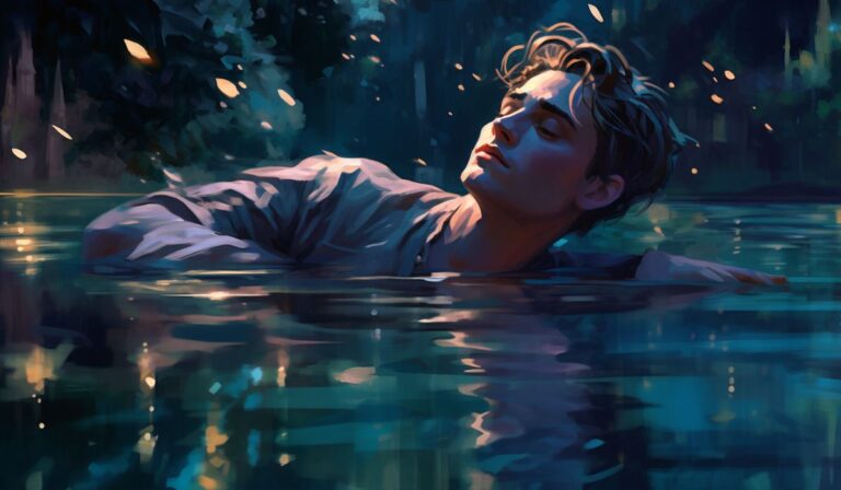 entp pisces man swimming illustration