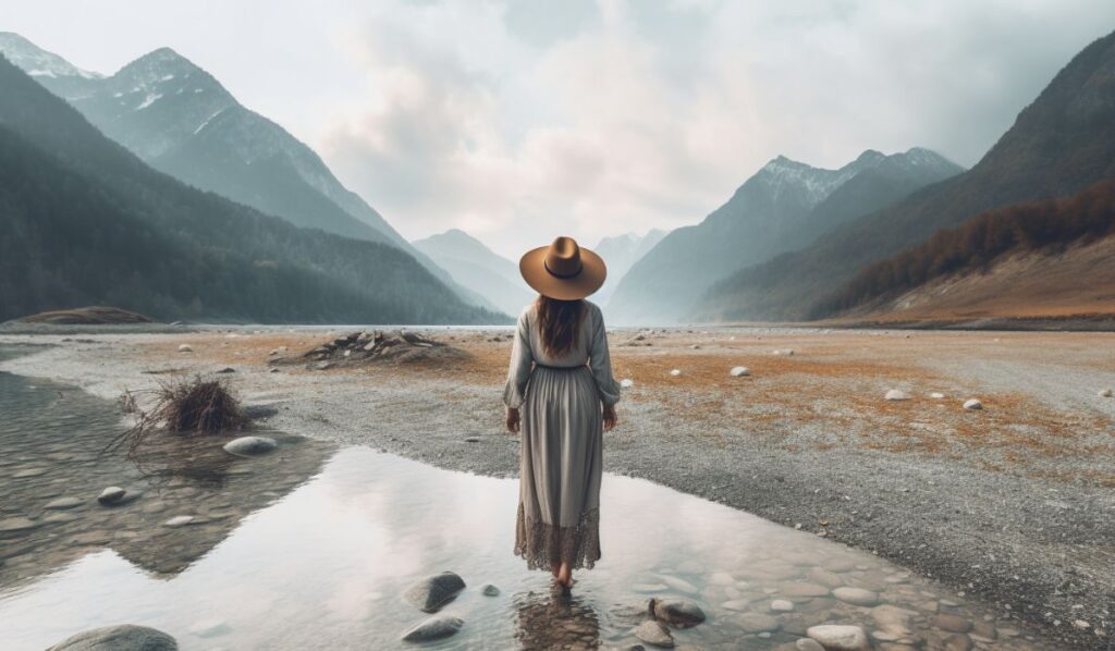 isfp-capricorn-woman-looking-at-mountains