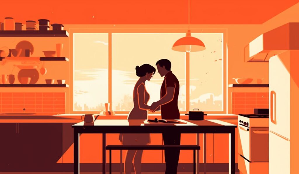 sun-conjunct-juno-couple-in-the-kitchen