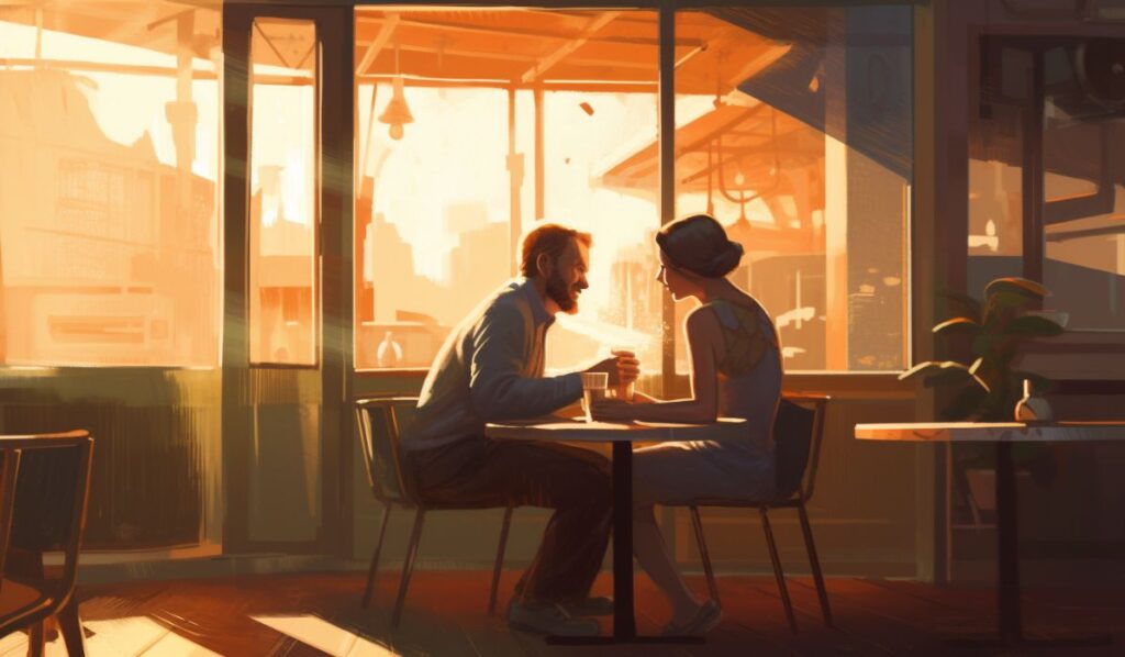 sun-conjunct-mars-couple-having-coffee