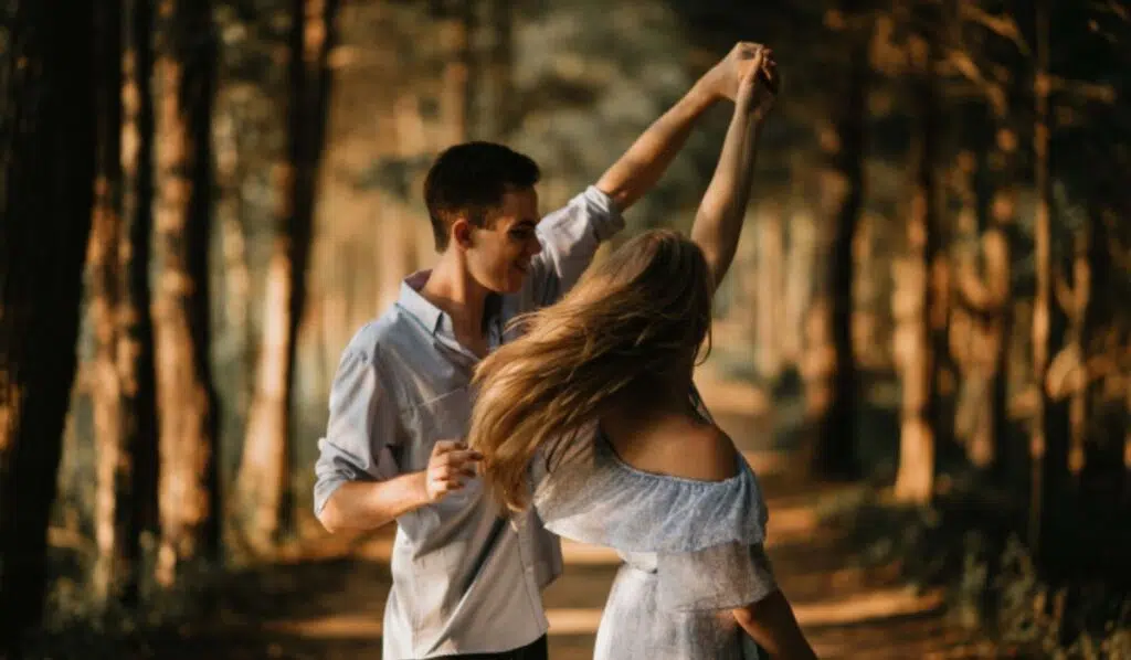 uranus trine north node couple dancing