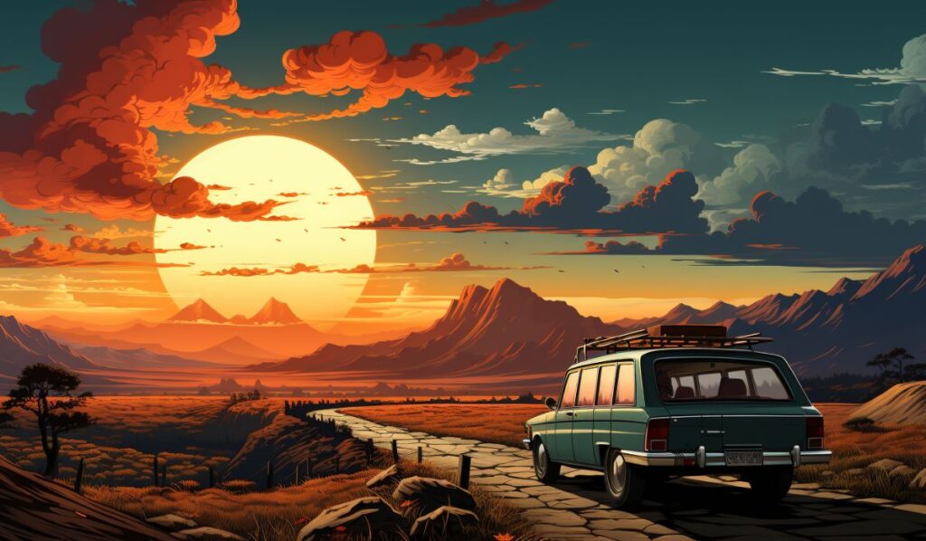 roadtrip-sunset-illustration