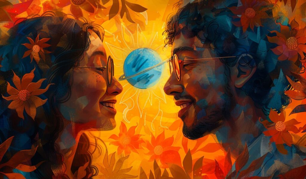 sun-conjunct-uranus-couple-illustration