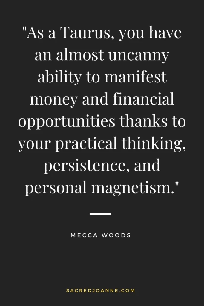 Financial Potential as a Taurus