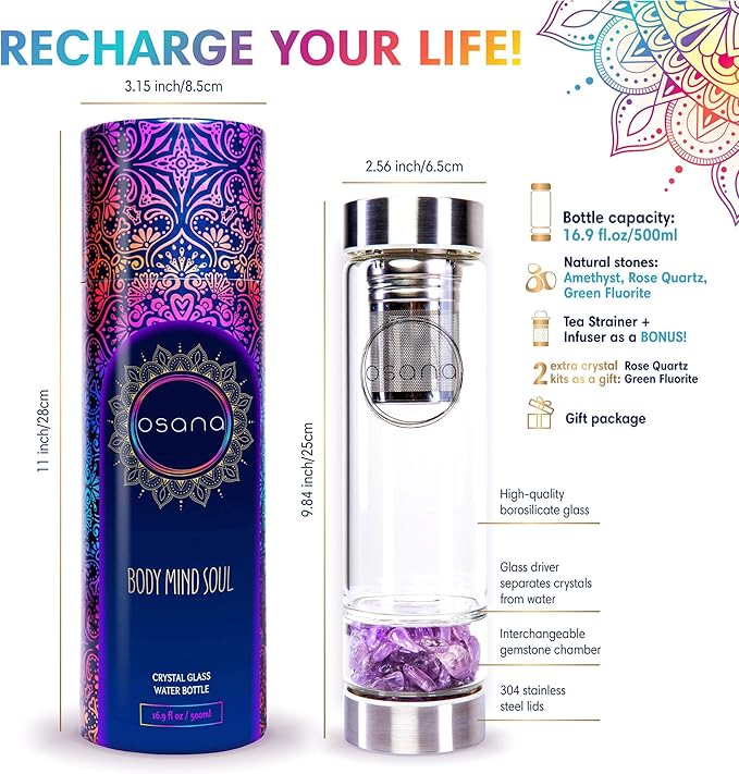 Crystal-Infused Water Bottle