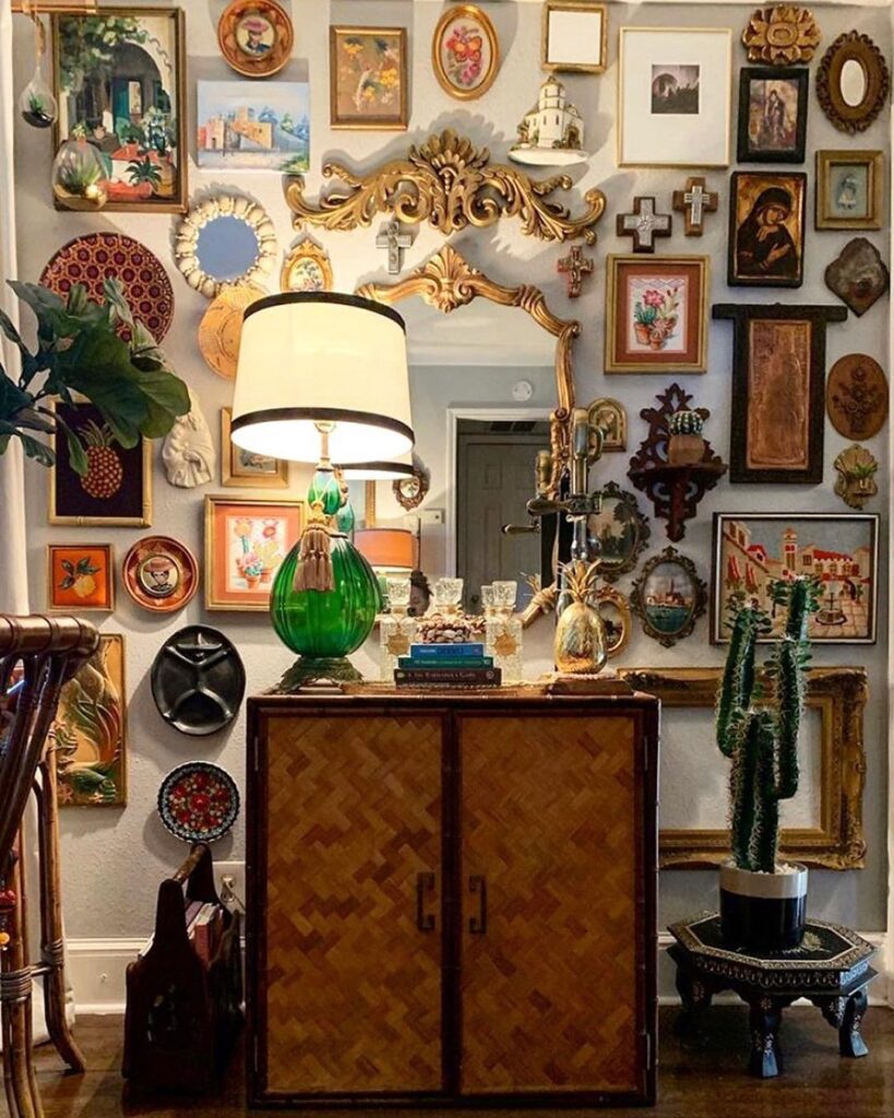 eclectic-gallery-wall-vintage-maximalist-cabinet