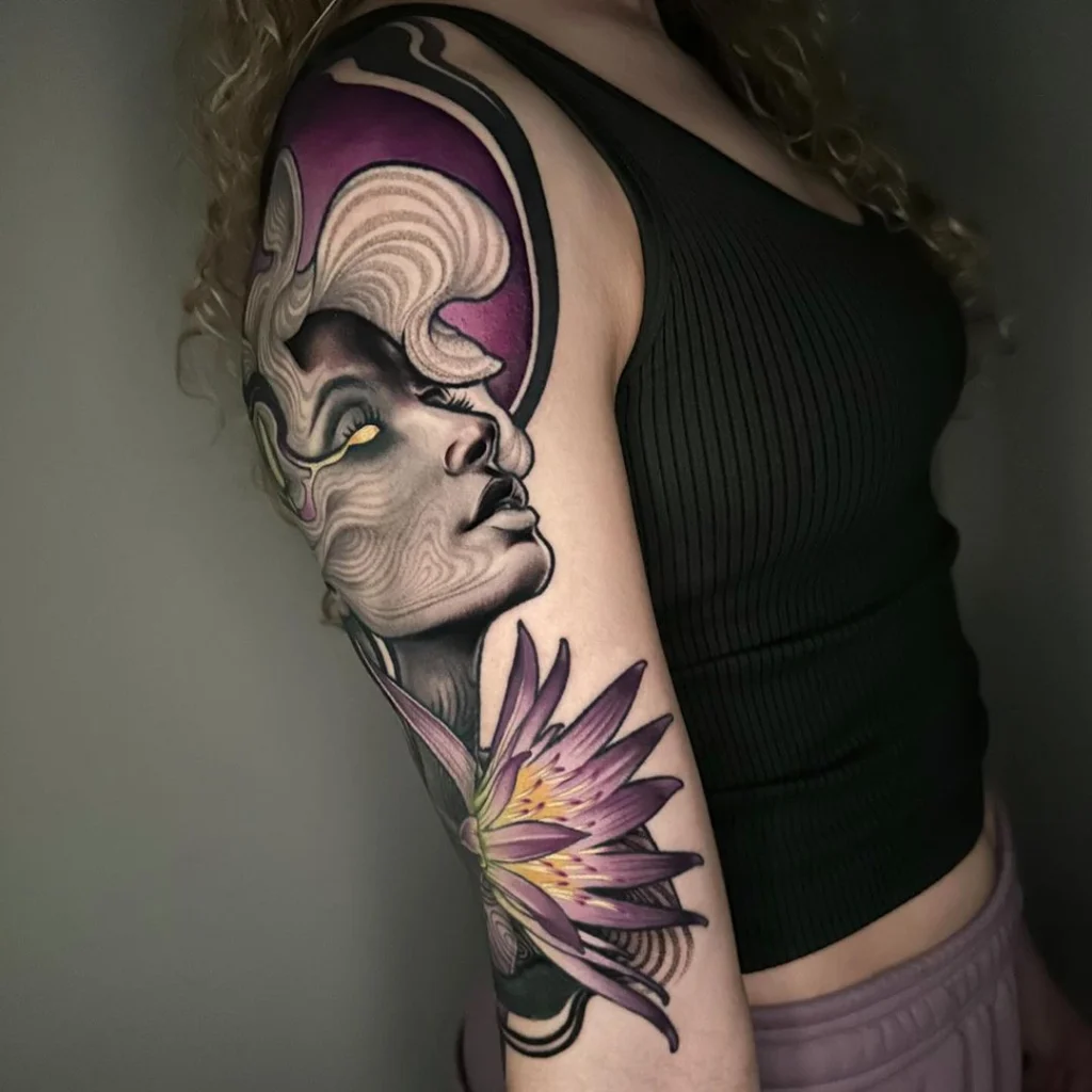 ethereal-woman-and-flower-tattoo