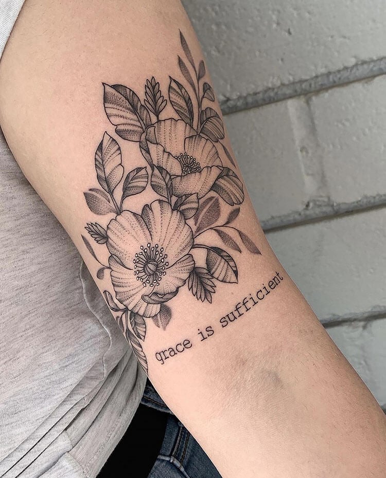 grace-is-sufficient-floral-tattoo