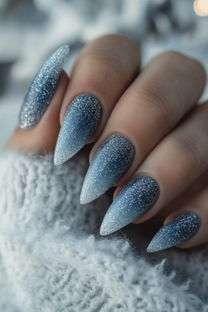 Blue-Ombre-Glitter-Nail-Design