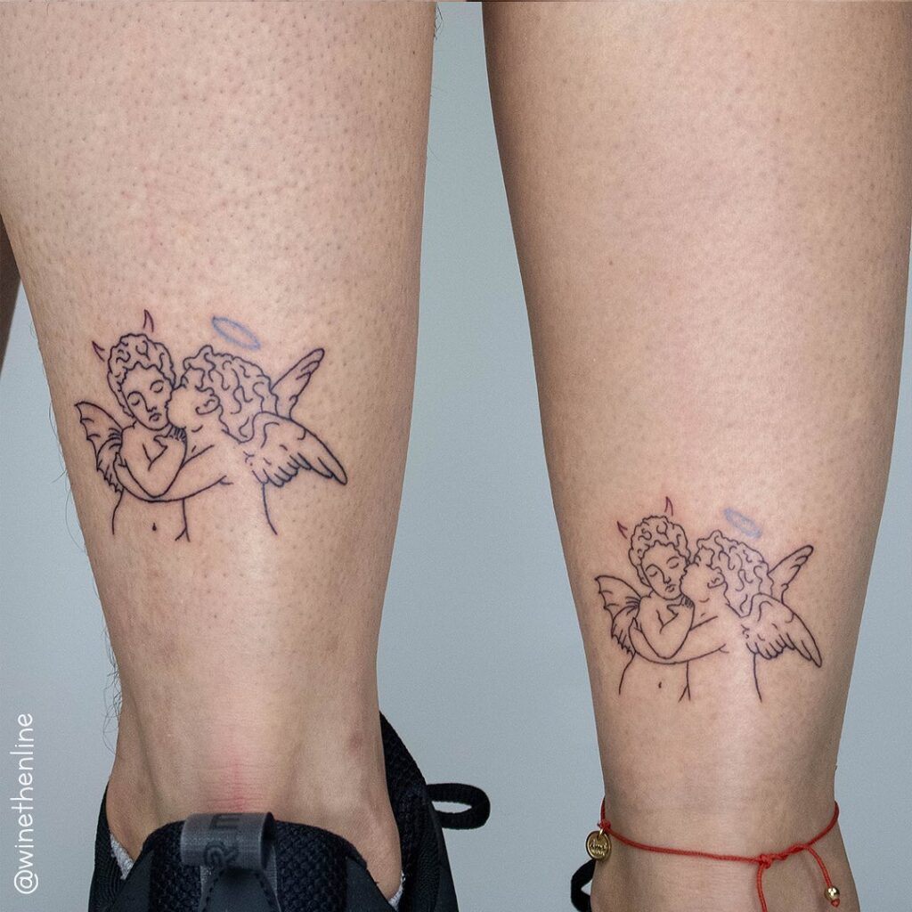 angel-and-devil-ankle-tattoo