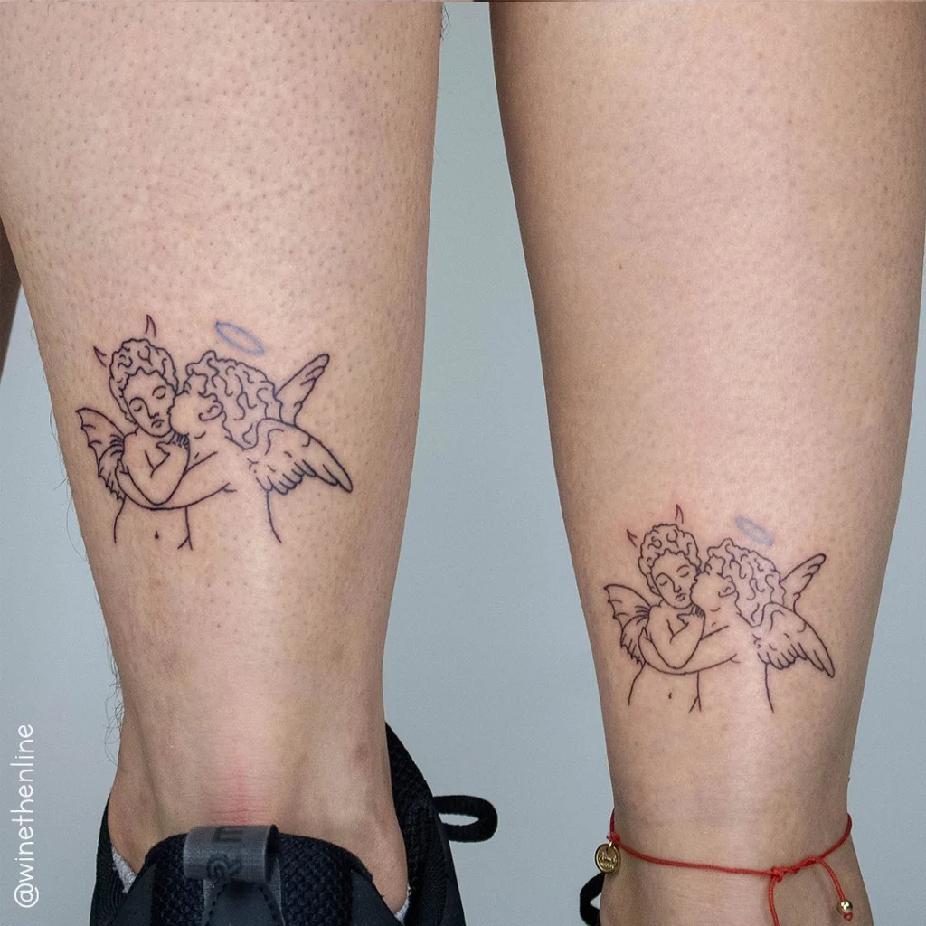 angel-and-devil-ankle-tattoo