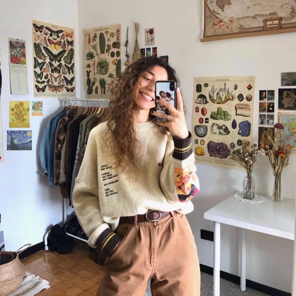 cozy-cream-sweater-and-brown-pants-boho-style