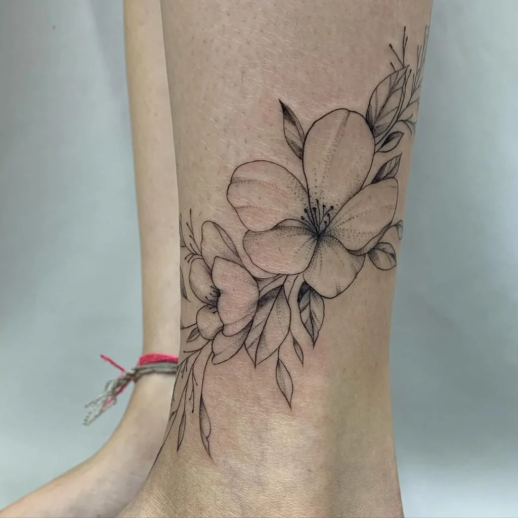 elegant-floral-ankle-tat