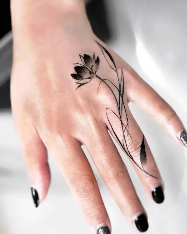 lotus-flower-hand-tattoo