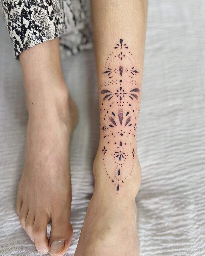 mandala-inspired-ankle-tattoo