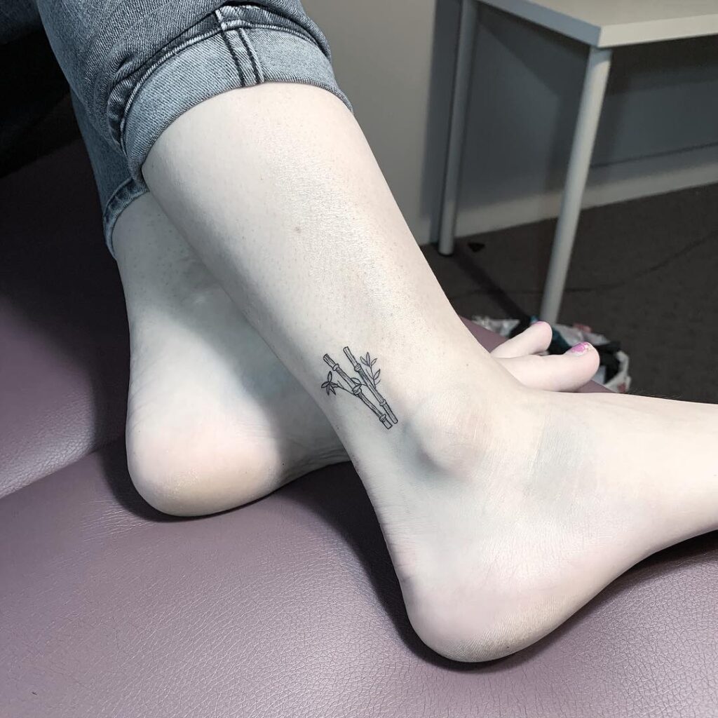 minimalist-bamboo-ankle-tattoo