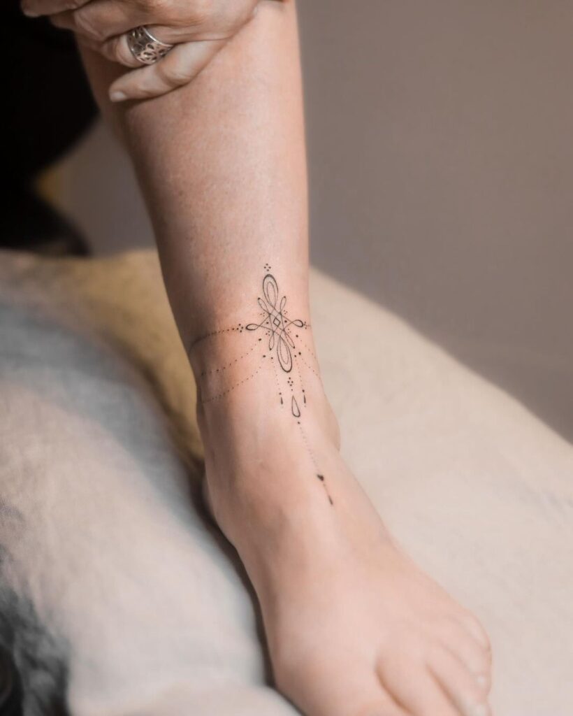 minimalistic-ankle-mandala-tattoo-design