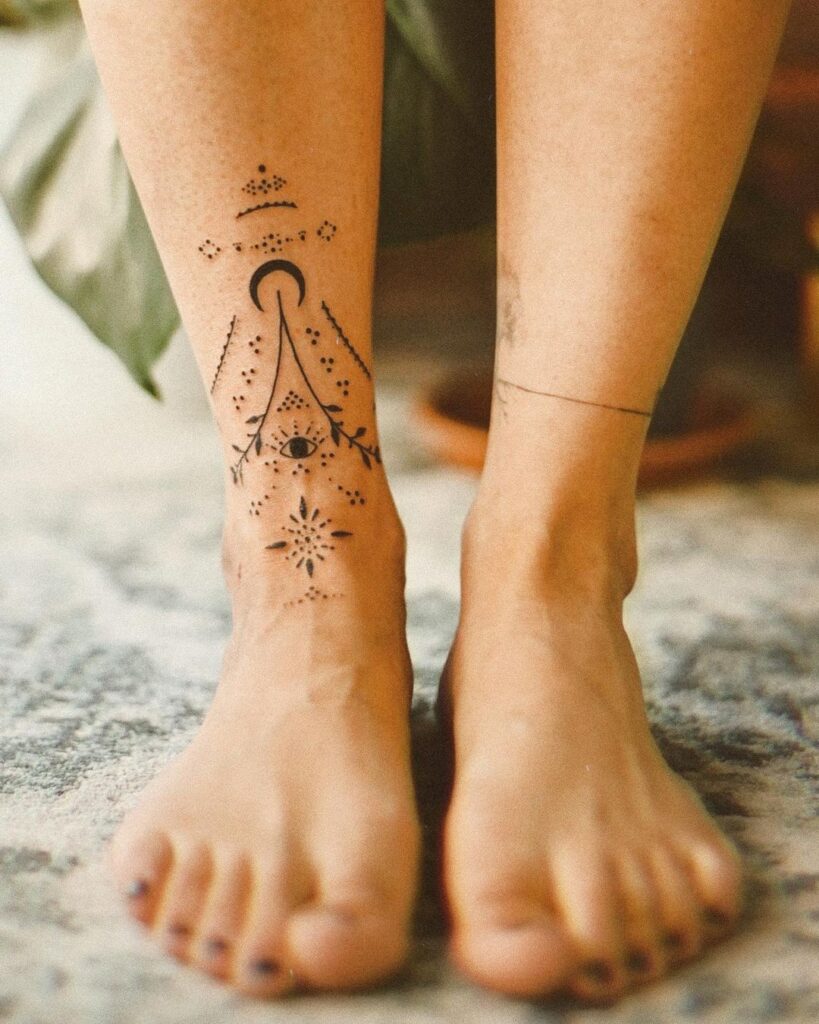 mystical-symbol-ankle-tattoo