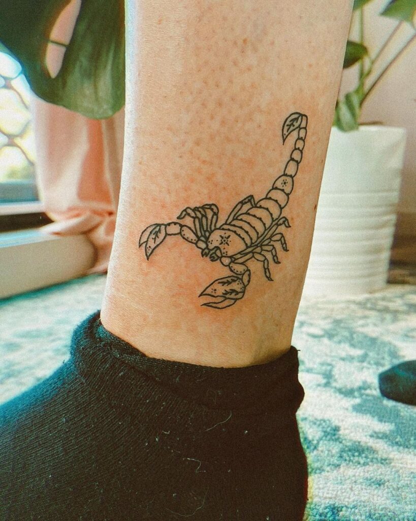 scorpion-ankle-tattoo