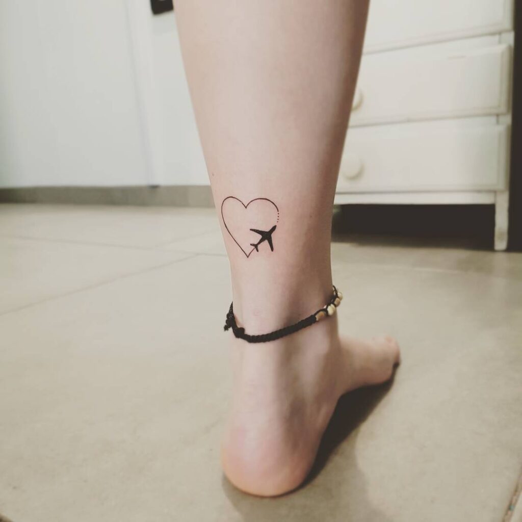 travel-heart-plane-ankle-tattoo