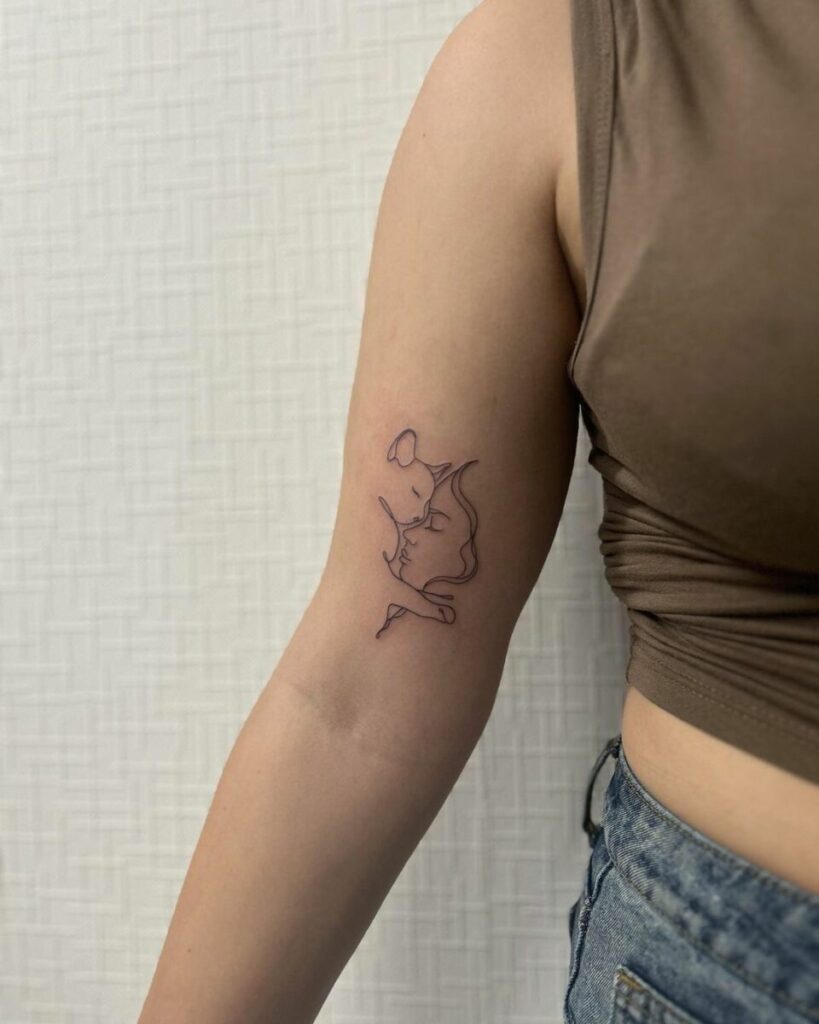 abstract-cat-and-human-line-tattoo