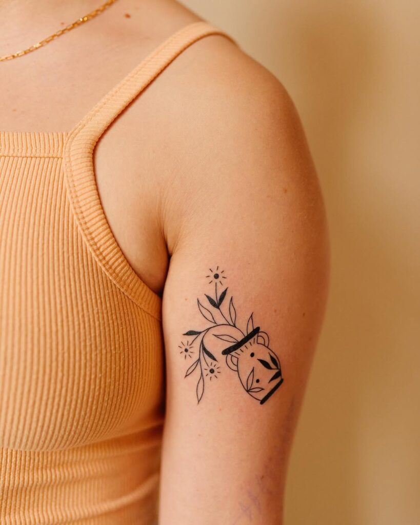 aquarius-minimalist-floral-vase-tattoo-arm