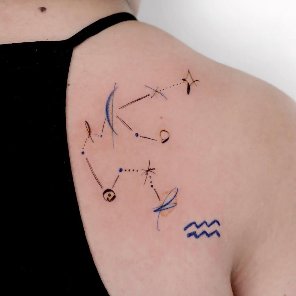 aquarius-modern-constellation-shoulder-tattoo