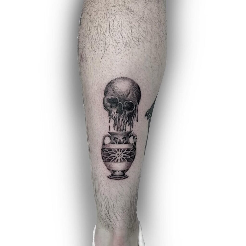 aquarius-skull-and-vase-tattoo-dark-design