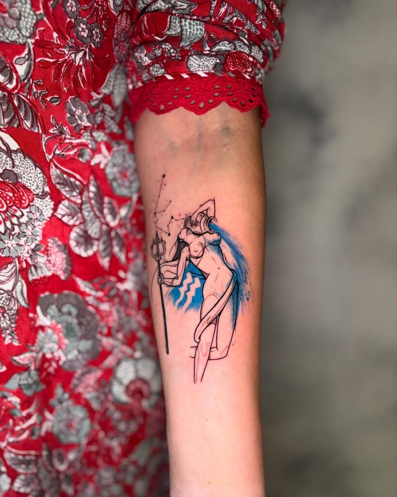 aquarius-water-bearer-blue-accents-tattoo