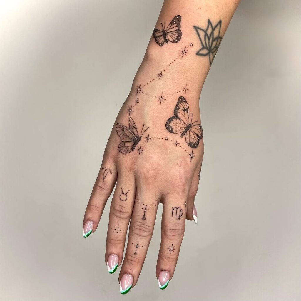 butterfly-constellation-hand-tattoo