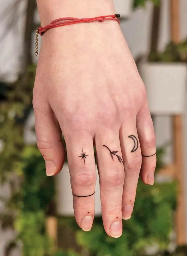 celestial-finger-tattoo-set