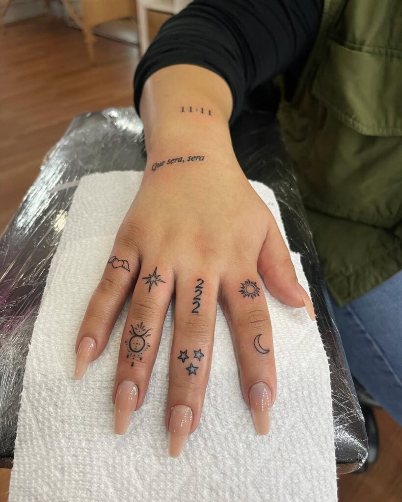 celestial-numerology-finger-tattoo-design