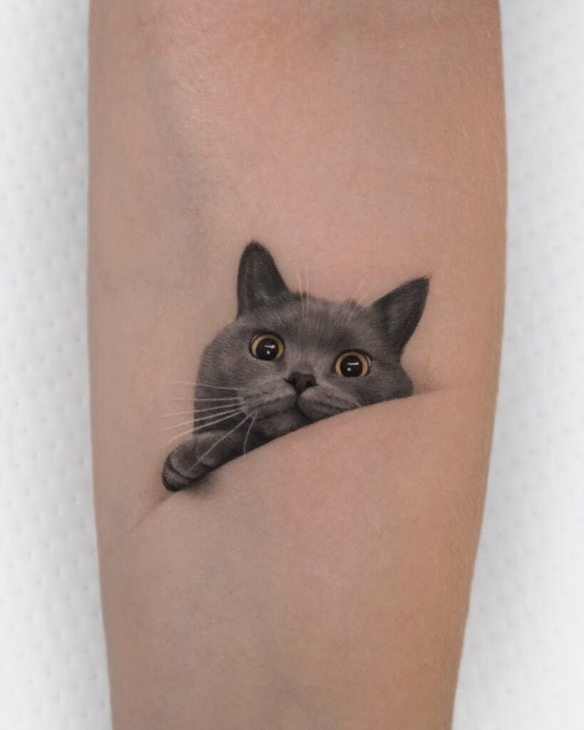 curious-peeking-cat-tattoo