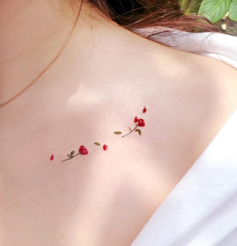 delicate-rosebud-collarbone-tattoo