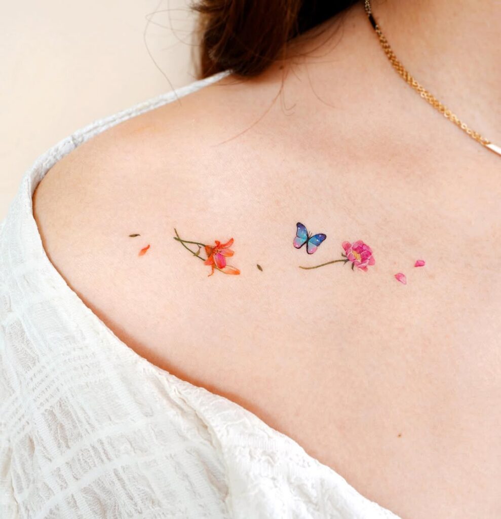 floral-and-butterfly-collarbone-tattoo