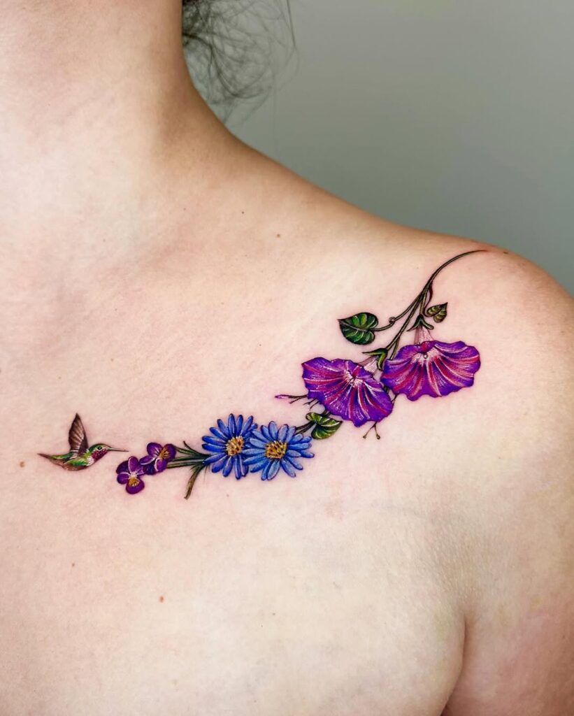 floral-hummingbird-collarbone-tattoo