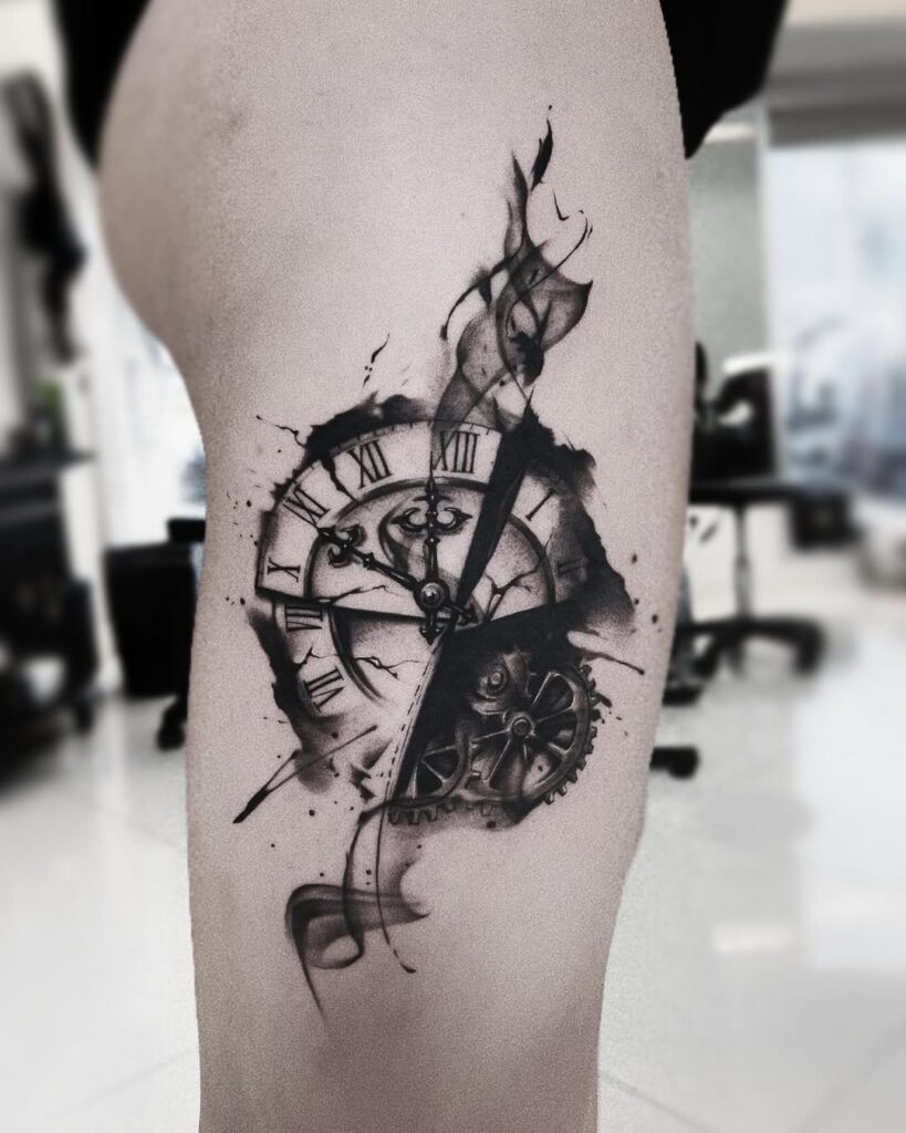 abstract-clock-and-gears-tattoo