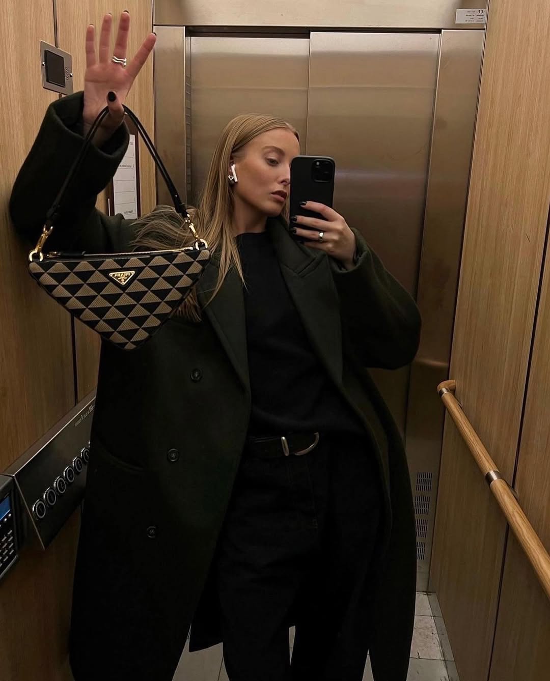 Chic Elevator Moment