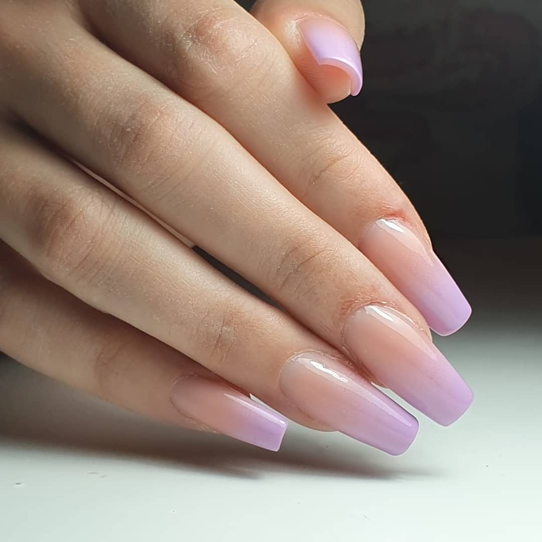 Elegant Ballerina Nails with Ombré Effect