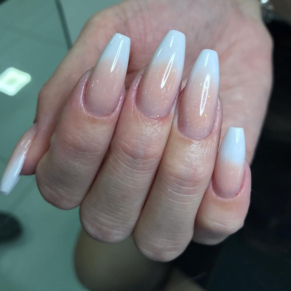 Stunning Ballerina Nails with Ombre Finish