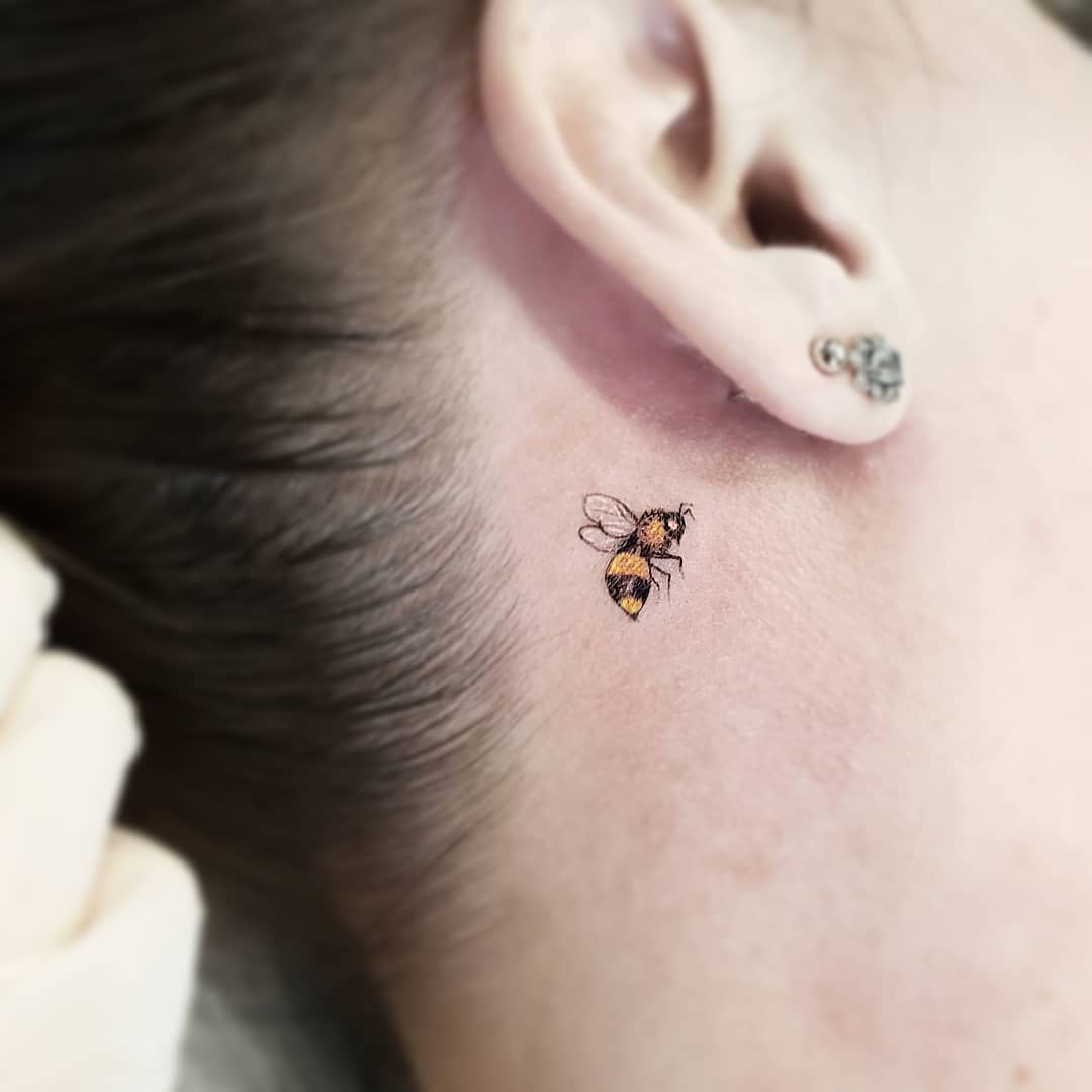 Charming Bee Tattoo